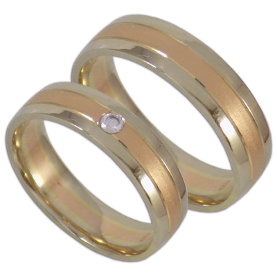 Többszínű arany karikagyűrű